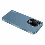 For Huawei Pura 70 Ultra AG Frosted Electroplating Acrylic Phone Case(Navy Blue)