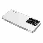 For Huawei P40 AG Frosted Electroplating Acrylic Phone Case(Silver White)