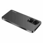 For Honor 80 Pro AG Frosted Electroplating Acrylic Phone Case(Black)