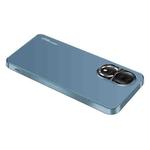 For Honor 80 AG Frosted Electroplating Acrylic Phone Case(Navy Blue)