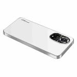 For Honor 50 Pro AG Frosted Electroplating Acrylic Phone Case(Silver White)