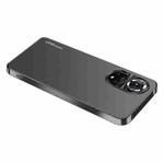 For Honor 50 AG Frosted Electroplating Acrylic Phone Case(Black)