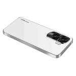 For Honor X50i AG Frosted Electroplating Acrylic Phone Case(Silver White)
