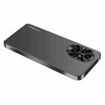 For Honor 200 AG Frosted Electroplating Acrylic Phone Case(Black)
