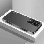 For Honor 80 GT AG Frosted Electroplating Acrylic Phone Case(Black)