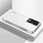 For Honor 80 GT AG Frosted Electroplating Acrylic Phone Case(Silver White)