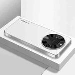 For Honor X60 AG Frosted Electroplating Acrylic Phone Case(Silver White)