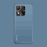 For Honor X70i AG Frosted Electroplating Acrylic Phone Case(Navy Blue)
