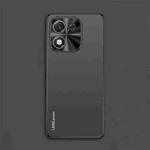 For Honor X70i AG Frosted Electroplating Acrylic Phone Case(Black)