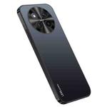 For Honor X9c AG Frosted Electroplating Acrylic Phone Case(Black)