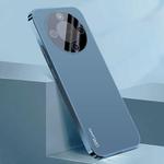 For Honor X7 5G AG Frosted Electroplating Acrylic Phone Case(Navy Blue)