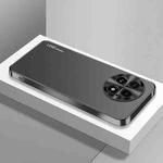 For OnePlus 13 AG Frosted Electroplating Acrylic Phone Case(Black)