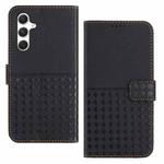For Samsung Galaxy S24+ 5G Woven Embossed RFID Blocking Leather Phone Case(Black)
