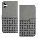 For Samsung Galaxy A05 Woven Embossed RFID Blocking Leather Phone Case(Grey)