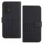 For Samsung Galaxy A53 Woven Embossed RFID Blocking Leather Phone Case(Black)