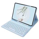 For Xiaomi Pad 6 / Pad 6 Pro 11 inch Round Cap Bluetooth Keyboard Tablet Leather Case with Pen Slot(Blue)