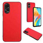 For OPPO A38 4G/A18 4G Global R20 Leather Pattern Phone Single Case(Red)