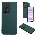 For Xiaomi Poco F5 Pro 5G R20 Leather Pattern Phone Single Case(Green)