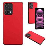 For Xiaomi Redmi Note 12 Turbo R20 Leather Pattern Phone Single Case(Red)