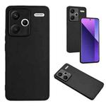 For Xiaomi Redmi Note 13 Pro+ Global R20 Leather Pattern Phone Single Case(Black)