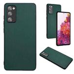 For Samsung Galaxy S20 FE R20 Leather Pattern Phone Single Case(Green)