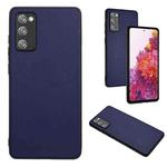 For Samsung Galaxy S20 FE R20 Leather Pattern Phone Single Case(Blue)