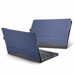 For HP Envy X360 14 inch 14t-es / 14-es Leather Laptop Shockproof Protective Case(Dark Blue)