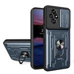 For Honor 200 Sliding Camshield TPU+PC Phone Case with Card Slot(Grey)