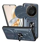 For Honor X9c Smart Sliding Camshield TPU+PC Phone Case with Card Slot(Grey)