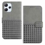 For Xiaomi Redmi 12 4G Woven Embossed RFID Blocking Leather Phone Case(Grey)