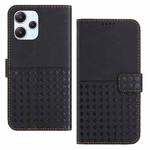 For Xiaomi Redmi 12 4G Woven Embossed RFID Blocking Leather Phone Case(Black)