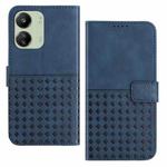 For Xiaomi Redmi 13C 4G Woven Embossed RFID Blocking Leather Phone Case(Blue)