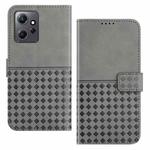For Xiaomi Redmi Note 12 4G Woven Embossed RFID Blocking Leather Phone Case(Grey)