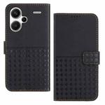 For Xiaomi Redmi Note 13 Pro+ Woven Embossed RFID Blocking Leather Phone Case(Black)