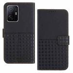 For Xiaomi Mi 11T / 11T Pro Woven Embossed RFID Blocking Leather Phone Case(Black)
