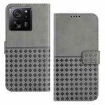 For Xiaomi 13T / 13T Pro Woven Embossed RFID Blocking Leather Phone Case(Grey)