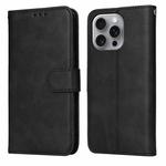 For iPhone 16 Pro Max Classic Calf Texture Flip Leather Phone Case(Black)