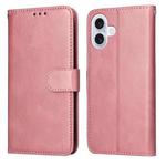 For iPhone 17 Classic Calf Texture Flip Leather Phone Case(Rose Gold)