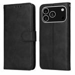 For iPhone 17 Pro Classic Calf Texture Flip Leather Phone Case(Black)
