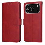 For iPhone 17 Pro Classic Calf Texture Flip Leather Phone Case(Red)