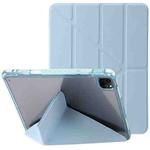 For iPad Pro 13 2024 Clear Acrylic Deformation Leather Tablet Case(Ice Blue)