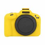 For Canon EOS R100 Litchi Texture Soft Silicone Protective Case(Yellow)