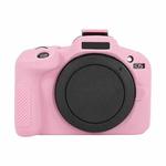 For Canon EOS R100 Litchi Texture Soft Silicone Protective Case(Pink)