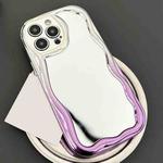 For iPhone 13 Pro Max Gradient Wave Mirror TPU Phone Case(Light Purple)