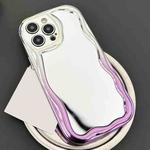 For iPhone 13 Pro Gradient Wave Mirror TPU Phone Case(Light Purple)
