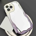 For iPhone 11 Pro Max Gradient Wave Mirror TPU Phone Case(Blue Purple)