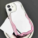 For iPhone 11 Gradient Wave Mirror TPU Phone Case(Pink)
