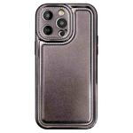 For iPhone 15 Pro Electroplating Frosted TPU Phone Case(Black)