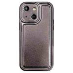 For iPhone 15 Plus Electroplating Frosted TPU Phone Case(Black)