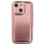 For iPhone 14 Plus Electroplating Frosted TPU Phone Case(Rose Gold)